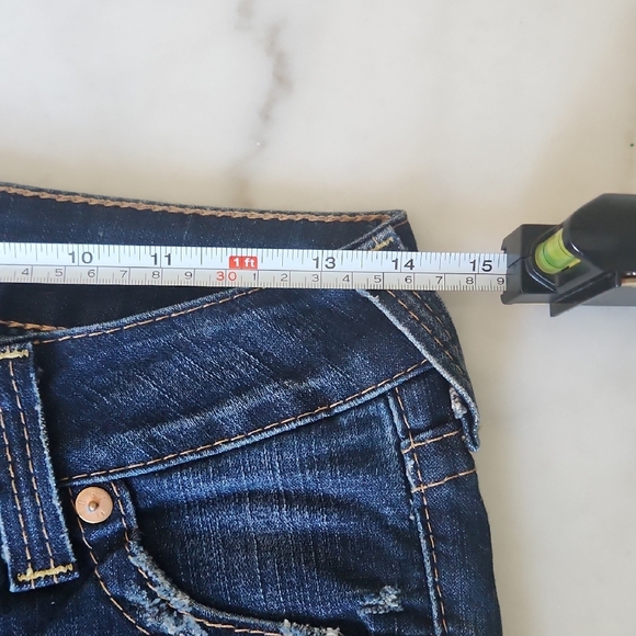 True Religion Dark Blue Boot Cut Jeans, Size 25 - Picture 6 of 10